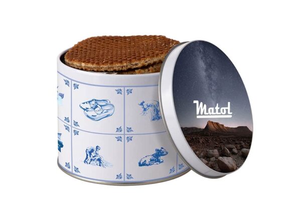 Delftsblauw stroopwafelblik full-color bedrukken | Pelster Automotive